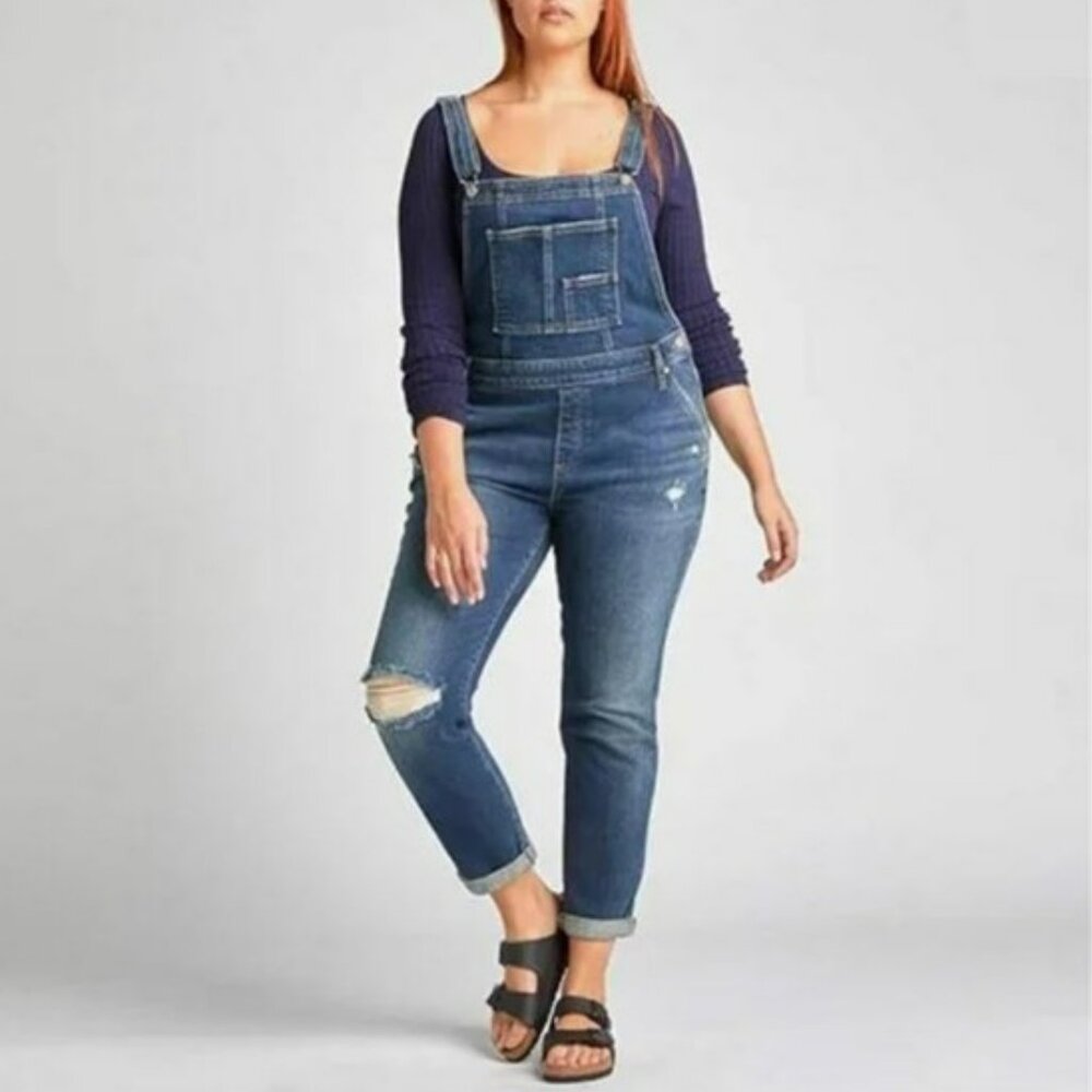 Women's Denim Overalls size med 28" inseam NWT